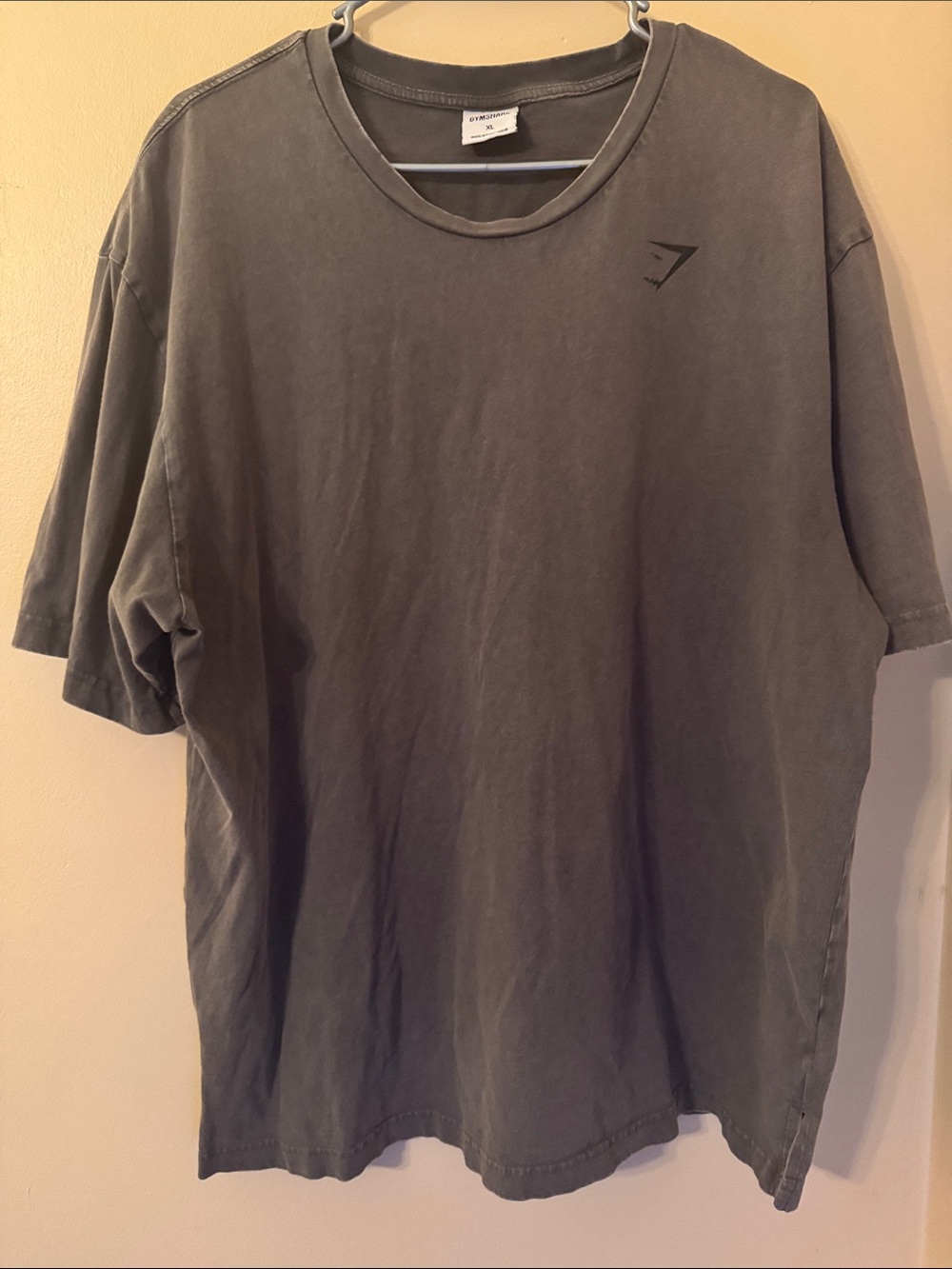 Gymshark Men's Washed Charcoal Crewneck Short Sleeve Tee